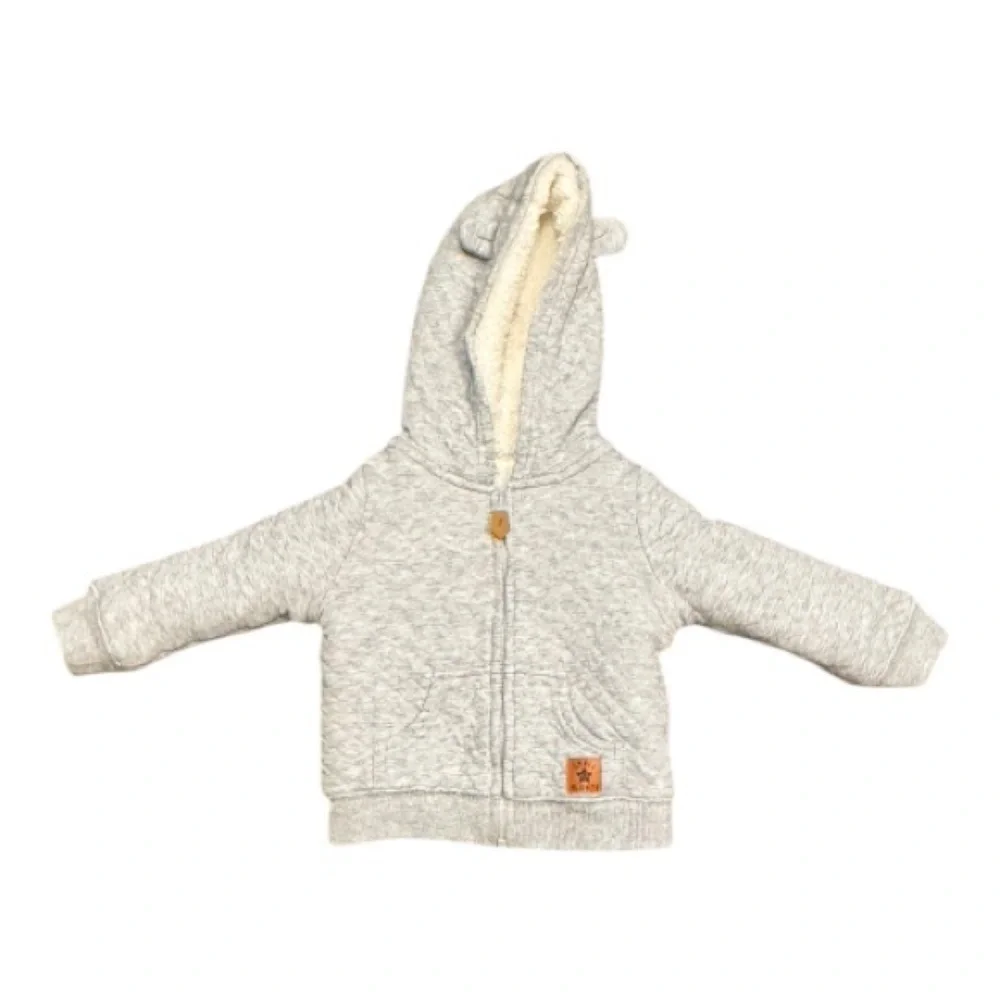 Carter's Light Gray Fleece-Lined Hoodie